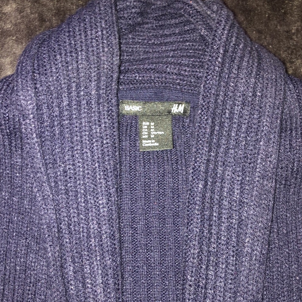 H&M basic navy cardigan - Picture 2 of 3